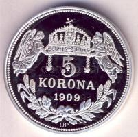 DN "Királyi koronák / 1909 5K - II. Géza" Ag emlékérem (20g/0.999/38,61mm) T:PP Csak 2000db, tanúsítvánnyal!