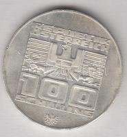 Ausztria 1976. 100Sch Ag "Innsbruck - XII. téli olimpia/síelő" T:2
Austria 1976. 100 Schil...