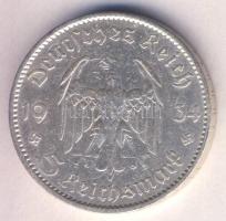 Német 3. Birodalom 1934A 5M Ag "Garnisonkirche" T:3 German Third Reich 1934A 5 Marks Ag "Garnisonkirche" C:F