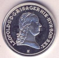 DN. Történelmi féltallérok utánveretben "II. Lipót féltallérja 1791." Ag (10,37g/0.999) T:...