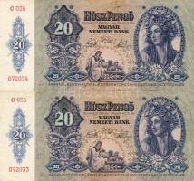 1941. 20P 2db egymás utáni sorszámmal T:I
