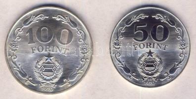 1970. 50Ft Ag + 100Ft "Felszabadulás" pár T:BU