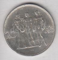 Csehszlovákia 1934. 20K Ag "Ipar, mezőgazdaság, üzlet" T:2 Czechoslovakia 1934. 201 Korun Ag "Industry, Agriculture, and Business" C:2