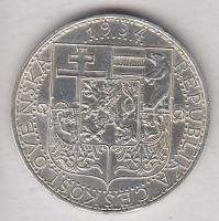 Csehszlovákia 1934. 20K Ag "Ipar, mezőgazdaság, üzlet" T:2
Czechoslovakia 1934. 201 Korun ...