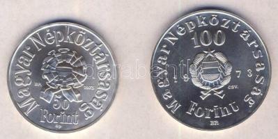 1973. 50Ft Ag + 100Ft Ag "Petőfi" pár T:BU