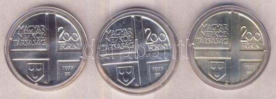 1977. 200Ft Ag 3klf db "Festők II. Mányoki, Rippl-Rónai, Csontváry" sor T:BU