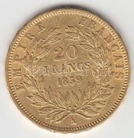 Franciaország/Második Császárság 1859A 20Fr Au "III. Napóleon" Párizs (6.44g/0.900) T:2-
F...