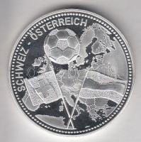 2008. "Svájc - Ausztria / Labdarúgó EB" ezüstözött fém emlékérem (40mm) T:PP 2008. "Schweiz Gastgeber - Austria" silver-plated medallion (40mm) C:PP