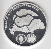 DN "A magyar pénz krónikája - Trianon" Ag(999) emlékérem, (20g/38,61mm) T:PP Tanúsítvánnyal. Csak 2004db!