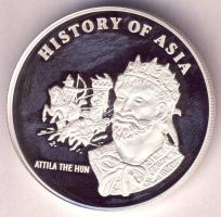 Mongólia 2003. 1000T Ag(0.999) "Ázsia történelme-Attila a hunok királya" T:PP Tanúsítvánny...