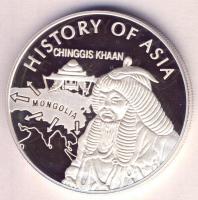 Mongólia 2003. 1000T Ag(0.999) "Ázsia történelme-Dzsingisz kán" T:PP Tanúsítvánnyal!
Mongo...