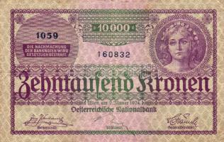Ausztria 1924. 10.000K T:II