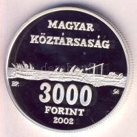 2002. 3000Ft Ag "Hortobágyi Nemzeti Park" T:PP Csak 5000db! Tanúsítvánnyal!