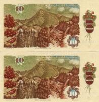 Csehszlovákia 1986. 10K 2db egymást követő sorszámmal T:I- Csak egyszer hajtva, törés nélkül!