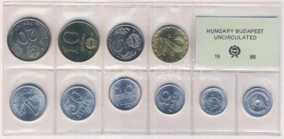 1988. 2f-20Ft 10db klf érmés forgalmi sor fóliatokban T:1