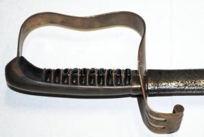 XIX. sz. végi díszőrségi kard jó állapotban, hüvellyel / 
Hungarian military parade sword 95 cm