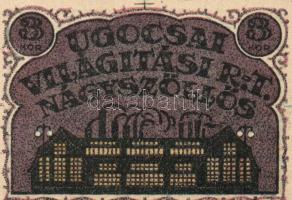 Nagyszőllős 1919. "Ugocsai Világítási Rt." értékjegy 50f, 1K, 2K, 3K, 5K T:I
