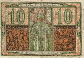 Sopron 1918. május 1. 10f utalvány + 1919.01.01. Városi utalvány 50f T:III