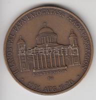 Kiss György (1943-) 1991. "II.János Pál pápa látogatása - Esztergom" Br emlékérem (42mm) T...