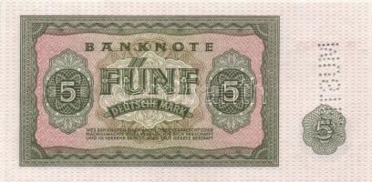 NDK 1955. 5M "JF" "MUSTER" perforációval T:I
GDR 1955. 5 Mark "JF" &qu...