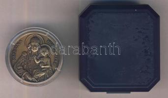 2003. Erdő Péter érsek, bíboros és prímás Br emlékérem adományozói dísztokban "PATRONA HUNGARIAE / PETER CARD ERDO ROMAE XXI OCTOBRIS MMIII"  (d:30mm) T:1