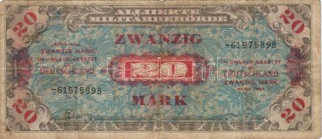 D.Reich 1945. Nemzetközi megszállás szovjet nyomat 20M "-" jelzéssel 8db-os sorozatszámmal T:II