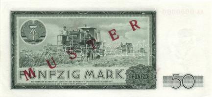 NDK 1964. 50M "AA 0000000" "MUSTER" felülnyomással T:I-(apró saroktörés)
GDR 196...