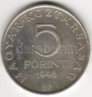 1948. "Petőfi" 5Ft ezüst T:2