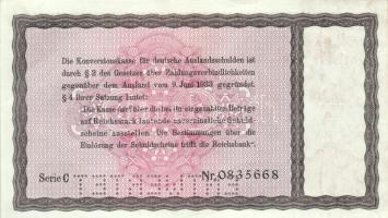 Német 3.Birodalom 1933. 10RM "ENTWERTET" perforációval T:I
German Third Reich 1933. 10 Rei...