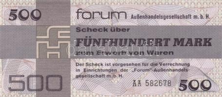 NDK/Forum Aussenhandelgesellschaft 1979. 500M &quot;AA&quot; T:I GDR/Foreign Exchange Certificates 1979. 500 Mark &quot;AA&quot; C:Unc