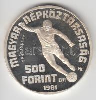 1981. 500Ft Ag "A Labdarúgó Világbajnokság" PRÓBAVERET T:PP Csak 50db! R!
