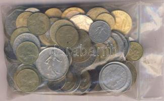 Francia vegyes fémpénz tétel 1863-1991 összesen 0,37kg T:vegyes French mixed coins 1863-1991 all 0,37kg C:mixed