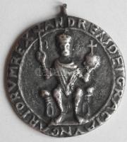 DN "Andreas Dei Gracia Ungariorum Rex" köriratú ezüstözött fém bulla medál T:2