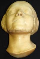 Cca 1900 női halotti maszk, gipsz, 33×24 cm, jó állapotban