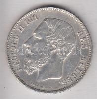 Belgium 1873. 5Fr Ag "II.Lipót" T:2- Belgium 1873. 5 Francs Ag "Leopold II" C:VF