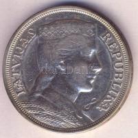 Lettország 1929. 5L Ag T:2/2- 
Latvia 1929. 5 Lati Ag C:XF/VF