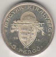 1938. "Szt. István" 5P ezüst T:1/2