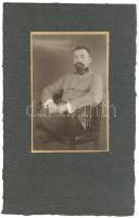 1db katonai és 3db keményhátú fotó /  Vintage photos, one military 16x8,5cm-25x16cm