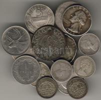 1625-1969. 16db vegyes ezüst érme, egész világ jobbakkal T:2,3,4 ph, lyuk, stb.