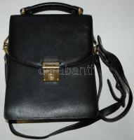 Lancel márkájú igényes bőr férfi oldaltáska, jó állapotban /  Elegant men's leather bag in good condition, 30x20cm