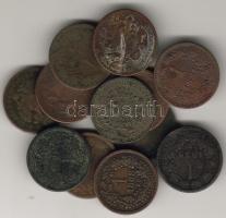 1800-as évek közepe-vége 12db vegyes konvenciós 1Kr T:3,4