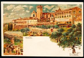 Assisi, Hotel Subbasio, litho s: R. Carlofari (EK)