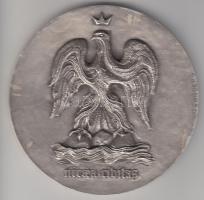 Franciaország 1987. "Nizza városi érdemérem - NICAEA CIVITAS" jelzett Ag emlékérem (190g/68mm) szignó: Grunberg előlap: kiterjesztett szárnyú sas koronával a feje fölött, hátlap: Jules Romains idézett szavai a városhoz. T:2 peremen próbázás nyomai France 1987. "City of Nice Medal of Honour NICAEA CIVITAS - Jules Romains" marked Ag medallion (190g/68mm)  sign: Grunberg C:XF