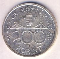 1992. 200Ft Ag "MNB" (4x) T:2