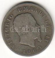 Olaszország 1863. 1L ezüst T:3/4