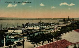 Taranto, Stazione Torpediniere. Ed. Fratelli Filippi / Italian Marine, torpedo boat station (fa)