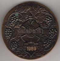 1989. "Mathiasz János" nagyalakú bronz plakett Szign:N.J. T:BU