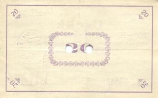 Pápa 1919. május 8. 10K (3x) + 20K (3x) + 50K "E" sorozat,mind lyukasztással érvénytelenít...