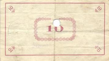 Pápa 1919. május 8. 10K (3x) + 20K (3x) + 50K "E" sorozat,mind lyukasztással érvénytelenít...