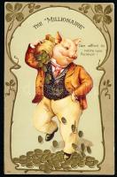 New Year pig, The Millionaire Emb. litho